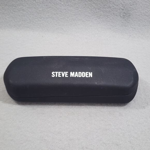 Steve Madden Hard Clamshell Eye Glass Case Matte Black-Gray Empty Case Only - Picture 1 of 4